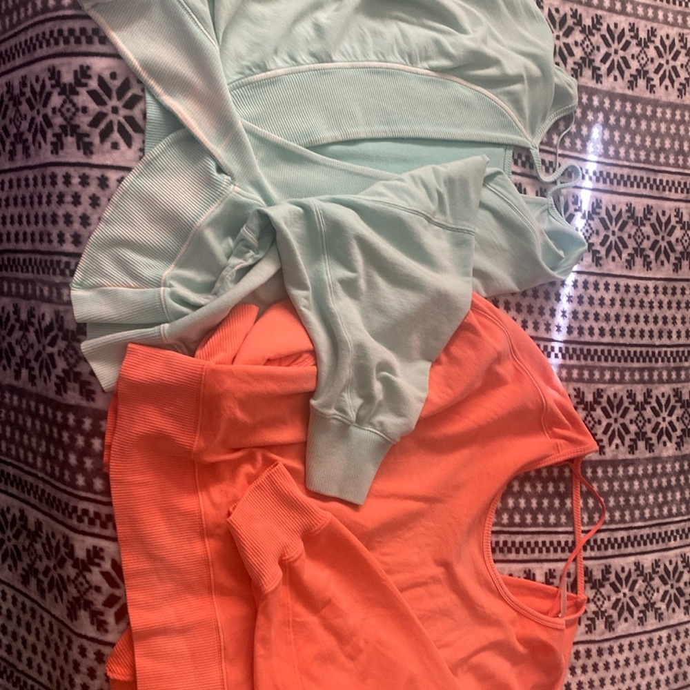 Free People open back two sweatshirts